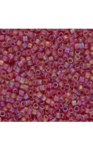 Miyuki delica Beads 11/0 - Matted transparent dark cranberry ab DB-867